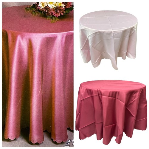 Tischdecke rund 160cm satin - rund,
