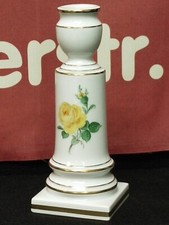 MEISSEN GELBE ROSE KERZEN LEUCHTER 1.WAHL