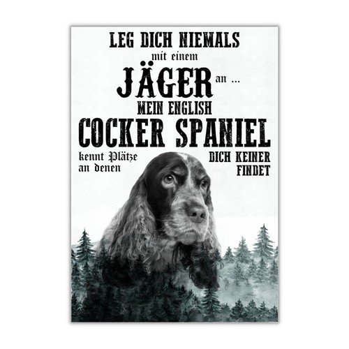 Schild cocker spaniel - spaniel, dog