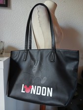 Schultertasche Mickey Mouse London schwarz rotes Innenfutter ca.40x30x12 cm