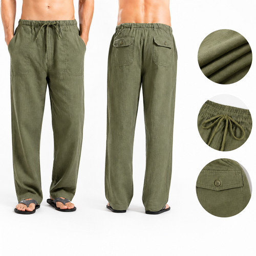 Herren leinenhose stoffhose - herren,