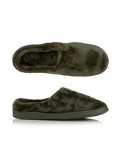 MONT CHALET Herren-Hausschuh uni Mikrofaser Chinchilla weich gepolstert gr.45 ot