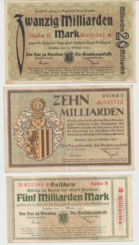 Notgeld dresden - 3x,