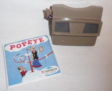 View Master 3 D Betrachter grau mit 3 Scheiben Bilder Popeye