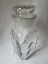 Vorratsglas Bonbonglas großes Glas mit eingeschliffenem Deckel großer Knauf alt