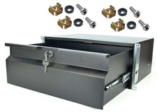 4 HE Rackschublade 32 cm tief schwarz abschließbar Schublade 19" Rack-Drawer SFX