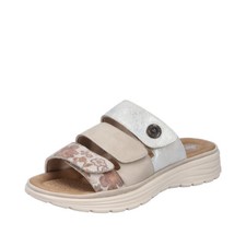 Rieker Damen Pantolette Pantoletten Sandalen Hausschuhe Schuhe beige V8583