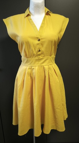 Leinenkleid senfgelb