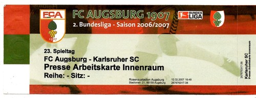 Ticket augsburg - bl,