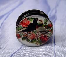 VICTORIAN STYLE DRAWING FLESH TUNNEL PLUG  ACRYL SCHRAUBBAR  4,0MM - 25MM