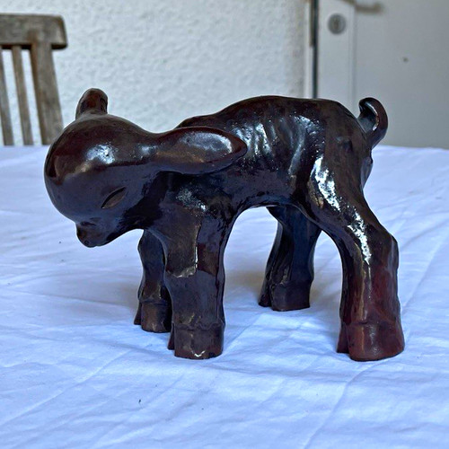 Metall lamm figur - lamm, braun
