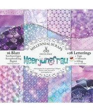 DECOUPAGE Meerjungfrau - Motivpapier für Scrapbooking, Kollagen, Karten, Trödel