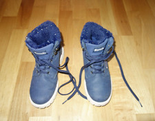 Bench Winter Stiefel Boot blau mit gold + Stickerei GR.32 Leder 2x getragen