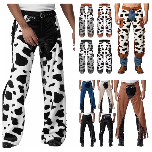 Herren cowprint fransen - de,