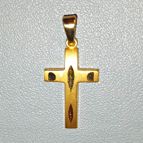 Anhänger kreuz aus - aus, gold