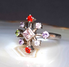 Ring Silber 925 Farbsteine