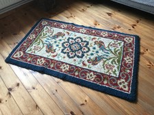 Dicker Läufer/ Teppich/ Wandbehang, 150 x 92 cm, reine Schurwolle, handgeknüpft