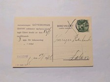 Schweden Beleg Karte Bankpost