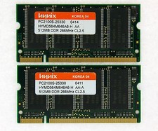 1GB (2x512MB) DDR-266 PC2100