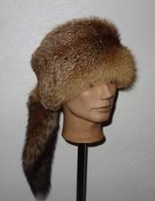 Rotfuchs Pelz Mütze Echtfell Trapper Kappe  Fellmütze Fuchs Jagd Schapka Fox Hat