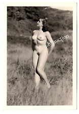 #1045 ROESSLER AKTFOTO / NUDE WOMAN STUDY * Vintage 1950s Outdoors Photo