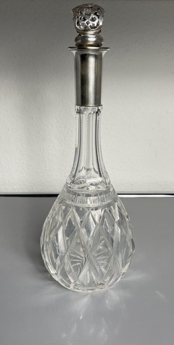 ältere silber kristallkaraffe - silber,