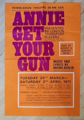 1971 wimbledon theater annie - 1971,