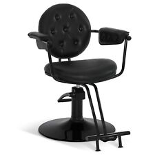 BarberPub Friseurstuhl Friseureinrichtung 3159 (Schwarz)