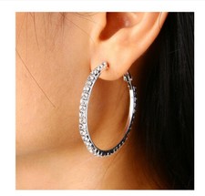 Große Ohrringe Rund Silber