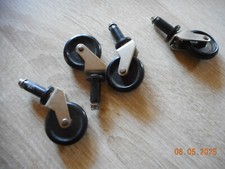 4 St. Räder Rollen DDR  40 mm Durchmesser, Achse 15 mm  Unterbaurollen Möbel