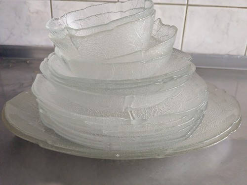 Vintage glas geschirr set - vintage,