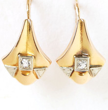 Antike Jugendstil Ohrringe 18