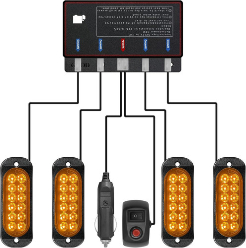 12v warnleuchte set stück - 12v, 4