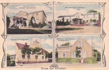 AK Kursdorf bei Fraustadt - 4 Bild Color Gasthaus Bäckerei.. - gel. ca. 1910 RAR