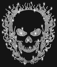 XL STRASS TOTENKOPF SKULL