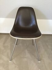 Ch. Eames Sidechair beige/braun H-Base Fiberglass Original Miller 60 er  (12)