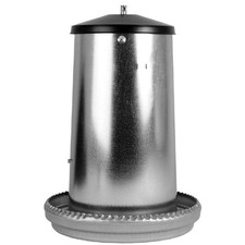 OLBA Geflügelfutterautomat 18kg verzinkt Futterautomat für Hühner Metall Plastik