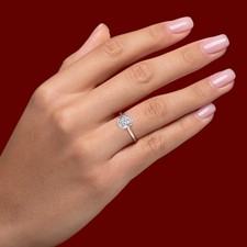 Diamant Damen Verlobungsring Lab Grown Rund 2 Kt IGI-zertifiziert 14 Karat...