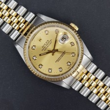Rolex Datejust 36 16233 Zifferblatt Big Diamond sehr guter Zustand Stee Gold X336