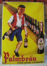 Reklame Emailleschild Bier