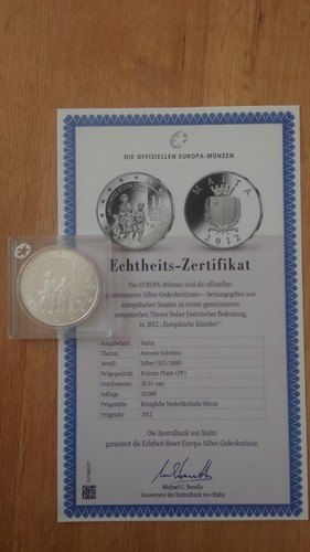 Silbermünze euro malta - euro,
