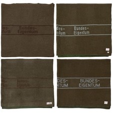 ORIGINAL BUNDESWEHR WOLLDECKE BRAUN 210x200 BW DECKE ARMY SCHLAFDECKE JAGD WOLLE