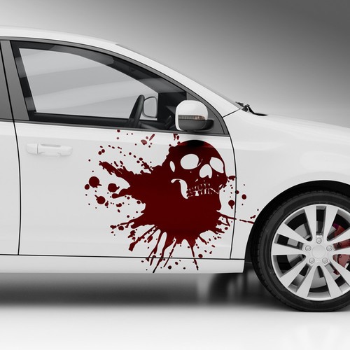 Aufkleber totenkopf grunge - aufkleber,