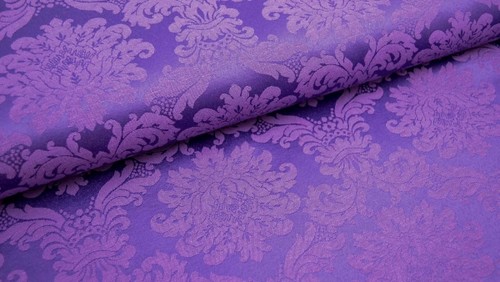 Jacquard lila mittelalterstoff - jacquard,
