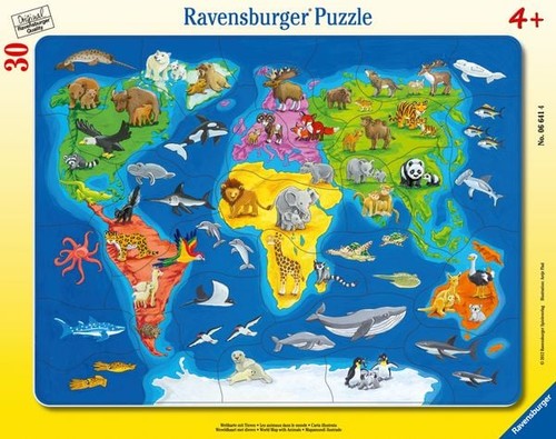 Rahmenpuzzle weltkarte mit - weltkarte,