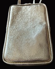 Handy ECHT LEDER Tasche GOLD Henkel verstellbar Reißverschluss zum Umhängen feel