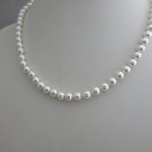 Kette muschelkernperlen rund - muschelkernperlen,