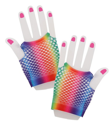 Netzhandschuhe kurz bunt