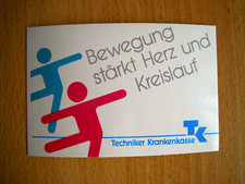 Aufkleber Techniker Krankenkasse TK Sticker Bewegung stärkt Herz und Kreislauf