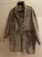 Wendemantel taupe leder und